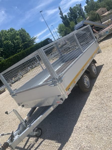 Remorque benne hydraulique Eduard Saris 310×160 cm – PTAC 750 kg, double essieu
