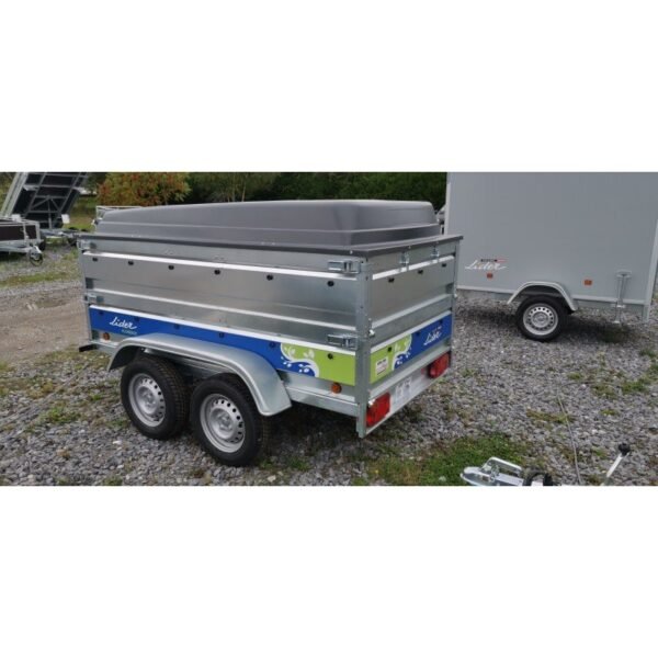 Remorque florence 233x132x39 + capot abs + double ridelles , livré neuve avec garantie 2ans