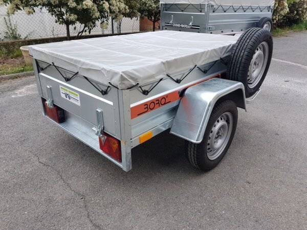 Remorque Boro BO717 170×122 cm – PTAC 750 kg, caisse basculante, ridelles 40 cm