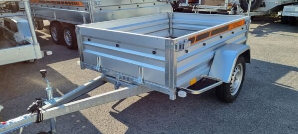 Remorque Boro BO717 170×122 cm – PTAC 750 kg, caisse basculante, ridelles 40 cm