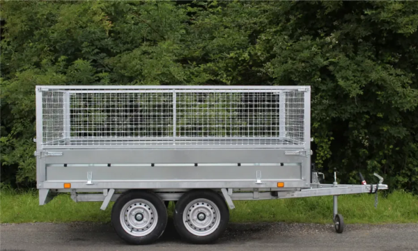 Remorque benne Lider 39560 – 253×147 cm, double essieux, caisse basculante galvanisée