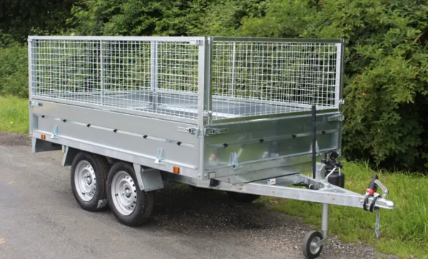 Remorque benne Lider 39560 – 253×147 cm, double essieux, caisse basculante galvanisée