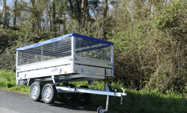 Remorque benne Lider 39560 – 253×147 cm, double essieux, caisse basculante galvanisée